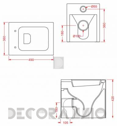 Унитаз Artceram BLOCK - BKV002