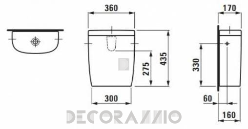 Бачок унитаза Laufen MIMO - 8.2755.3.000.291.1