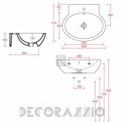 Подвесная раковина Artceram FILE 2.0 - FLL003 01 00