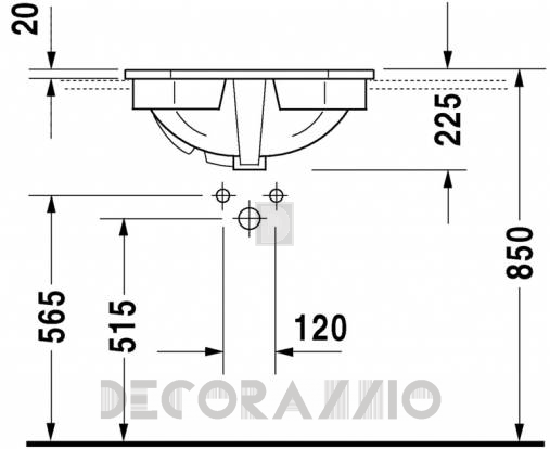 Встраиваемая раковина Duravit 1930 - 476580000