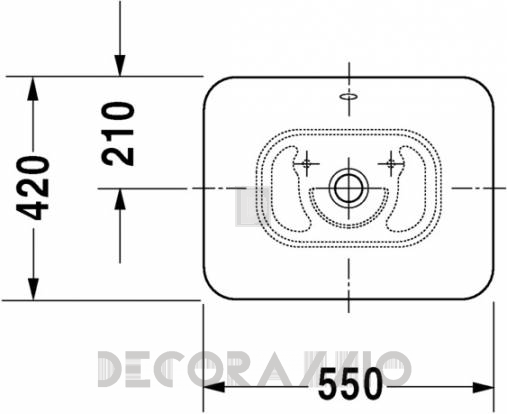 Накладная раковина Duravit Bianco - 033452