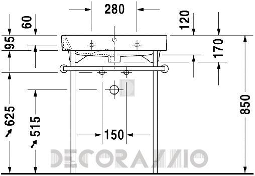 Накладная раковина Duravit Happy D.2 - 231865
