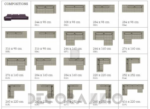 Диван модульный Calligaris LOUNGE - CS-3374