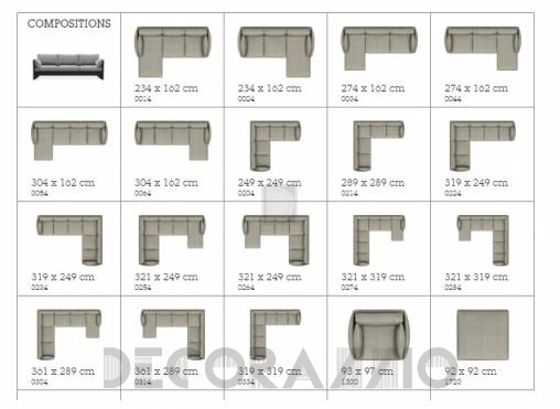 Диван модульный Calligaris URBAN - CS/3369