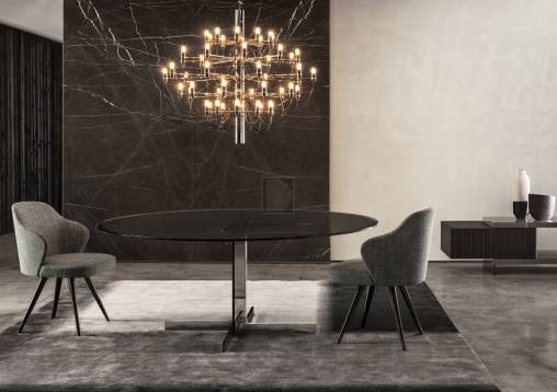 Обеденный стол Minotti Catlin - GLASS TOP