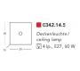 Светильник потолочный накладной (Светильник потолочный) Kolarz ONTARIO - 0342.14.5