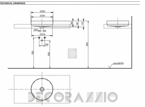 Встраиваемая раковина Toto Public Series - MRZ740BPA1