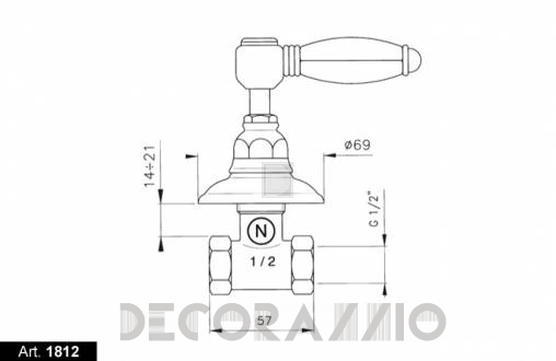 Вентиль Nicolazzi Monterosa - 1812CR30