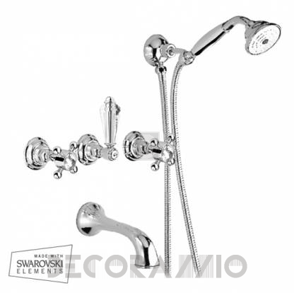 Смеситель для ванной Nicolazzi Half Dome Crystal - 1403CR93