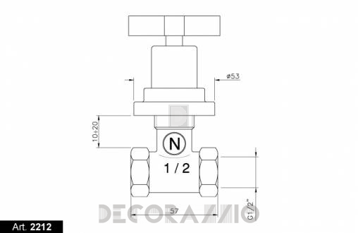 Вентиль Nicolazzi Monte Croce - 2212CR27