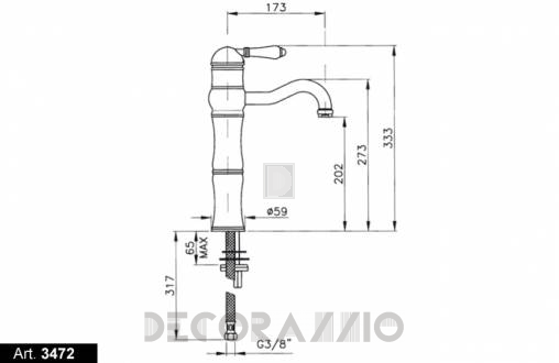 Смеситель для раковины Nicolazzi El Capitan - 3472CR75