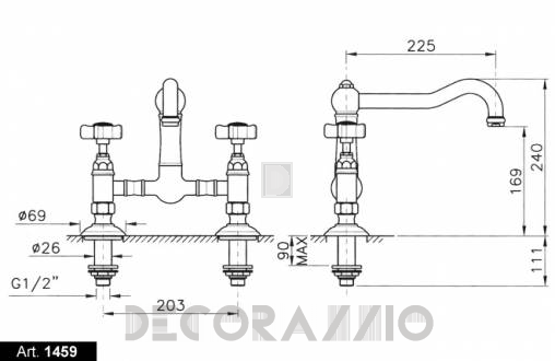 Смеситель для кухни Nicolazzi Traditional - 1459TB18