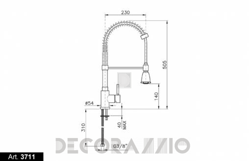 Смеситель для кухни Nicolazzi Modern - 3711