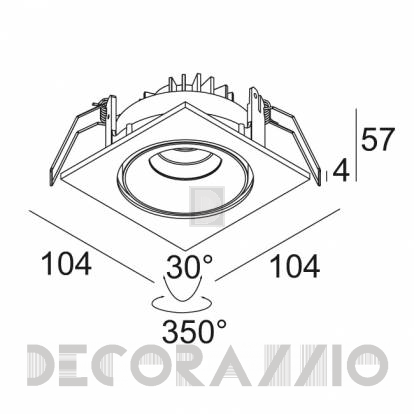 Светильник  потолочный врезной (Светильник точечный) Delta Light REO - 202 38 28120 A