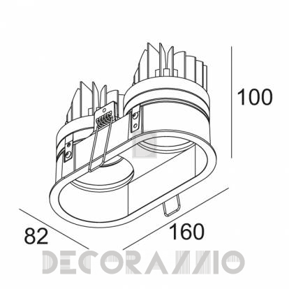 Светильник  потолочный врезной (Светильник точечный) Delta Light DIRO - 202 292 28223 W