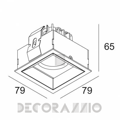 Светильник  потолочный врезной (Светильник точечный) Delta Light CARREE  - 202 472 28123 W-B