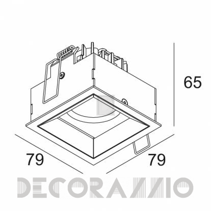Светильник потолочный врезной (Светильник точечный) Delta Light CARREE - 202 471 28120 W-B