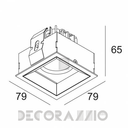 Светильник потолочный врезной (Светильник точечный) Delta Light CARREE - 202 472 28120 W-B