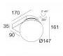 Светильник потолочный накладной (Светильник потолочный) Delta Light TWEETER - 206 33 8182 W