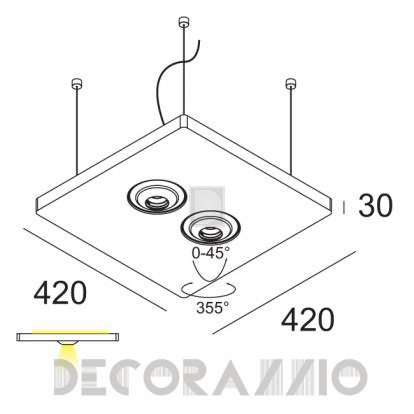 Светильник  потолочный подвесной (Светильник потолочный) Delta Light SFINKS - 280 51 82822 W