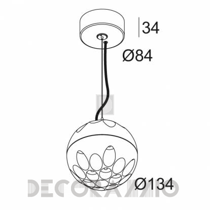 Светильник потолочный подвесной (Светильник потолочный) Delta Light GABOO - 286 64 12 B