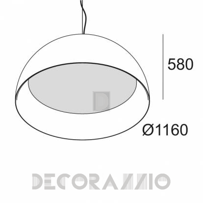 Светильник потолочный подвесной (Светильник потолочный) Delta Light SUPERDOME - 321 95 327 W-W