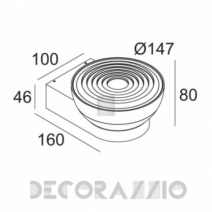 Светильник настенный накладной (Бра) Delta Light TWEETER - 278 76 8182 W