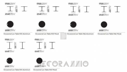 Кофейный, журнальный столик Vitra Occasional Low Table - VOLT50B