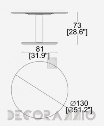 Обеденный стол Cassina New - С117W