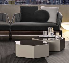 Кофейный, журнальный столик Minotti Aeron Outdoor, MAD2G
