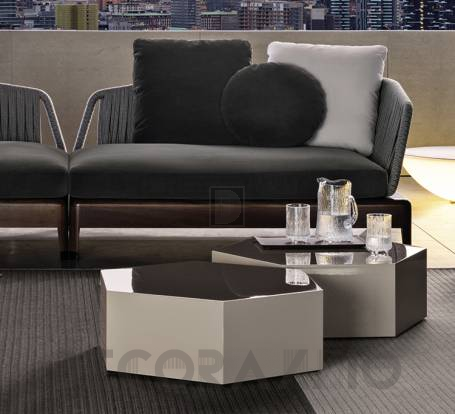Кофейный, журнальный столик Minotti Aeron Outdoor - MAD2G