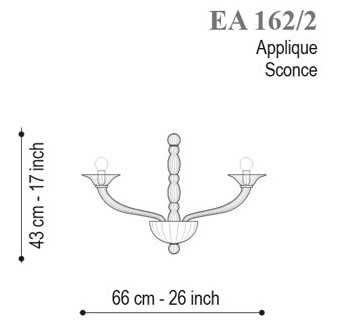 Светильник настенный накладной (Бра) Seguso Alioth - EA 162/2