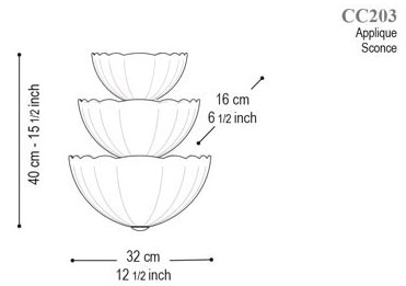 Светильник настенный накладной (Бра) Seguso Fontana - CC203