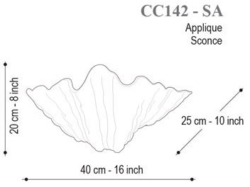 Светильник настенный накладной (Бра) Seguso Conchiglia - CC142-SA