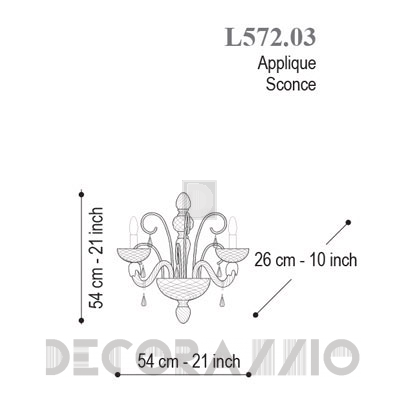 Светильник настенный накладной (Бра) Seguso San Donato - L572.03
