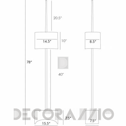 Светильник напольный (Торшер) Arteriors Babolsar - 72082