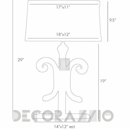 Светильник настольный (Настольная лампа) Arteriors Blackburn - DR12011-536