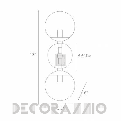 Светильник настенный накладной (Бра) Arteriors Polaris - 49961