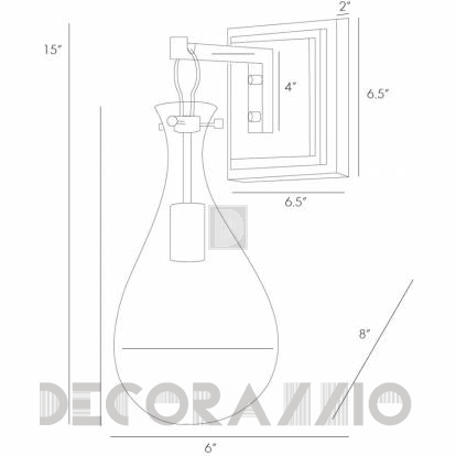 Светильник настенный накладной (Бра) Arteriors Sabine - 49984