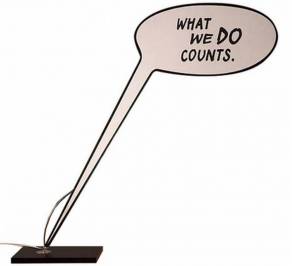 Светильник  настольный  (Настольная лампа) Ingo Maurer What We Do Counts, WWDC85