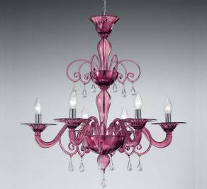 Светильник  потолочный подвесной (Люстра) Vetrilamp Murano Glass, 1185-5