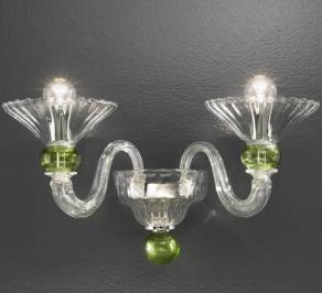 Светильник  настенный накладной (Бра) Vetrilamp Murano Glass, 1153/A-2
