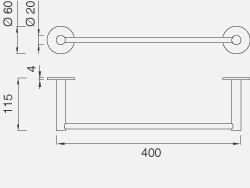Держатель для полотенец CEA Stem Accessories - Ste09