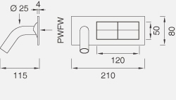 Смеситель для раковины CEA Switch - Swi02