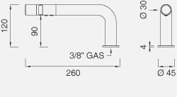 Излив CEA Up&Down Tap - Udt40