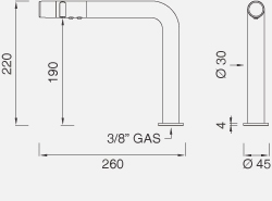 Излив CEA Up&Down Tap - Udt41