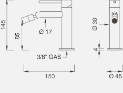 Смеситель для раковины CEA Gastone - Gas02