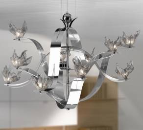 Светильник  потолочный подвесной (Люстра) Carlesso Steelfly, STEELFLY S10