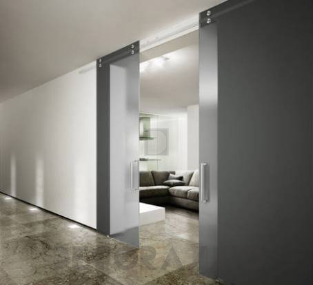 Двери межкомнатные раздвижные Henry Glass Vitra  - Grey Absolute