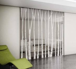 Двери межкомнатные раздвижные Henry Glass Vitra , Nel Bosco